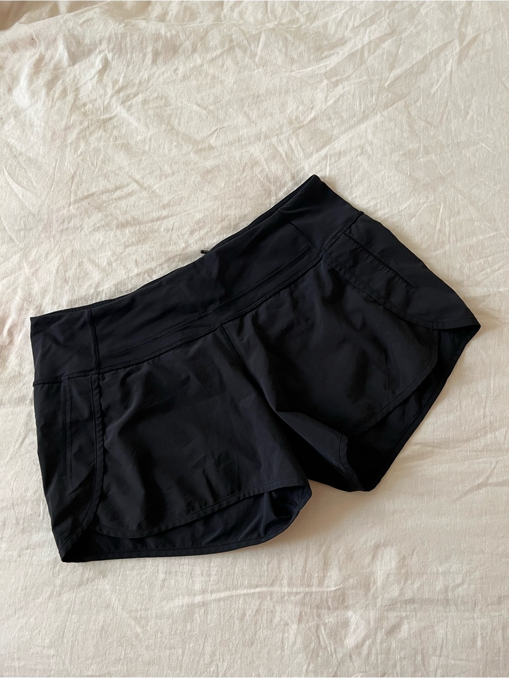 SOLD: Women's Lululemon Athletica Black Performance Training Shorts 8